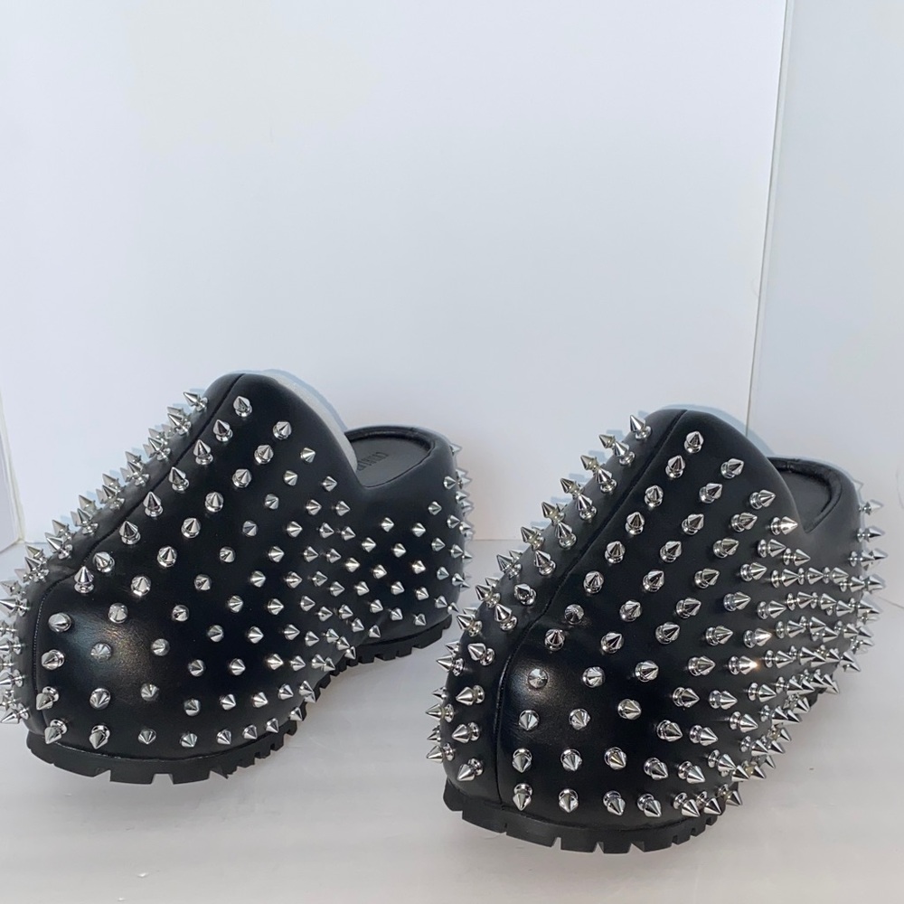 Dolls Kill Black Spiked Platform Clogs